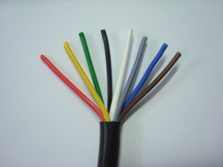 Kabel pro přívěs 8x1 osmibarevný (kostra 1,5)